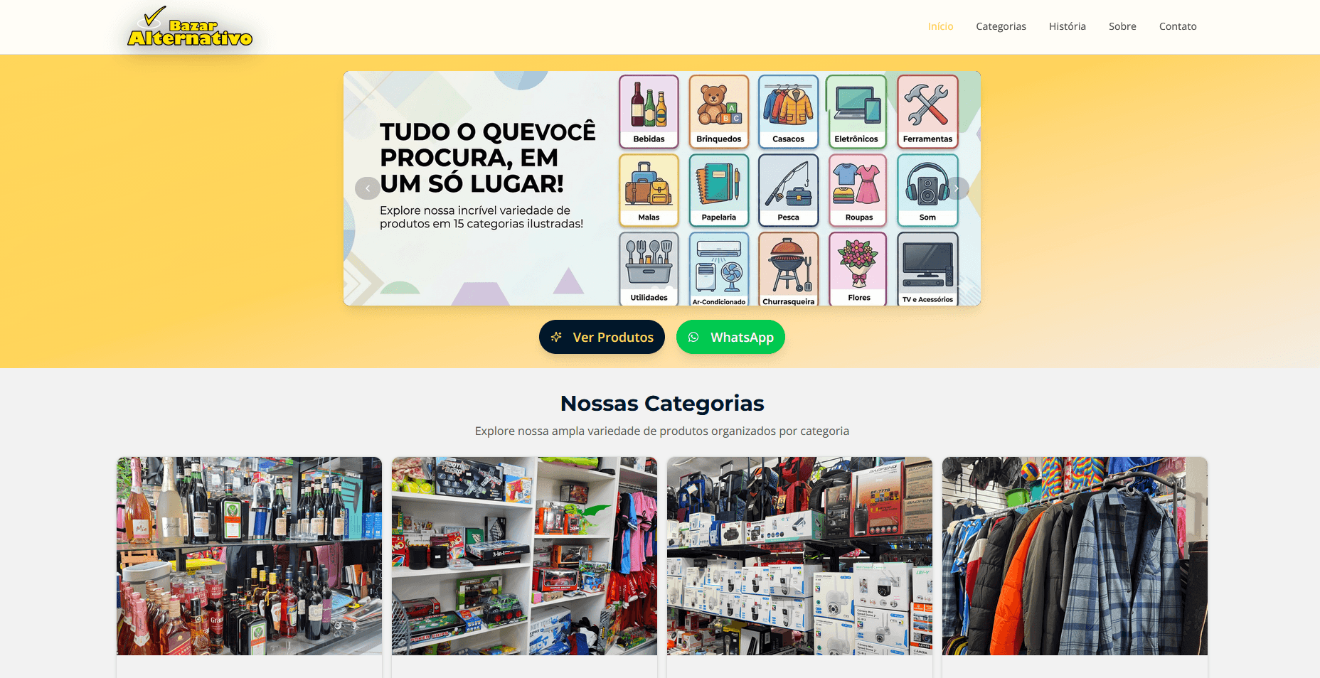Preview do site ou sistema: Bazar Alternativo
